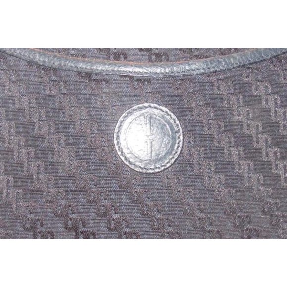 Gucci Vintage Navy Blue Canteen Style Dark Diagonal Square Print Canvas - Picture 12 of 12